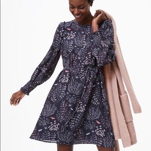 Floral tie waist dress